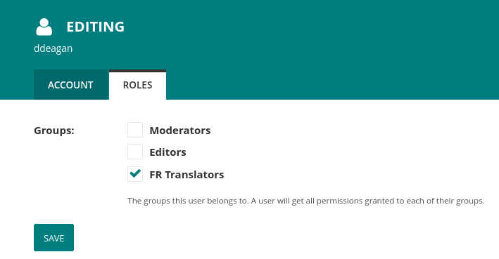 Add the role to the user.